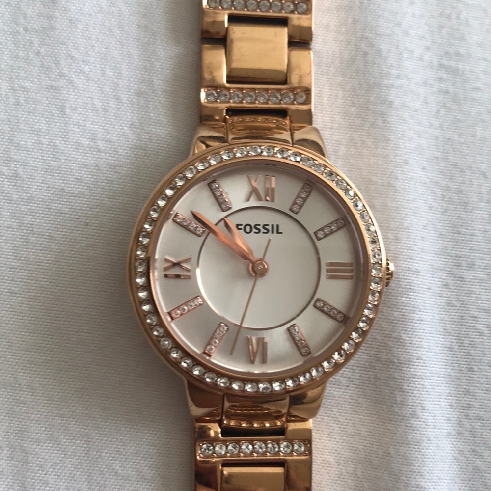 Rose Gold Fossil Watch